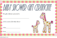 Baby Shower Gift Certificate Template Free 3 | Gift in Baby Shower Gift Certificate Template