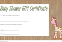Baby Shower Gift Certificate Template Free 4 | Gift inside Baby Shower Gift Certificate Template