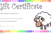 Baby Shower Gift Certificate Template Free 5 | Gift throughout Baby Shower Gift Certificate Template