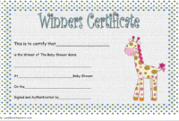 Baby Shower Winner Certificate Free Printable 1 | Baby with Quality Baby Shower Gift Certificate Template