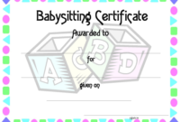 Babysitting Certificate Template Download Printable Pdf with Babysitting Certificate Template