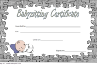 Babysitting Certificate Template Free 2 pertaining to Quality Babysitting Certificate Template