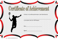 Badminton Achievement Certificate Free Printable 3 in Badminton Certificate Template