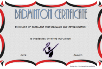Badminton Certificate Template Free 5 | Certificate with Fresh Badminton Certificate Template Free 12 Awards