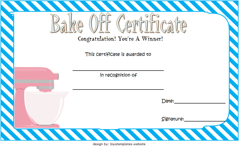 Bake Off Certificate Template Free Printable 2 | Two Package throughout New Bake Off Certificate Template