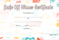 Bake Off Winner Certificate Template Free 1 | Bake Off with Best Bake Off Certificate Templates