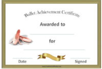 Ballet Certificates | Free Printable Certificate Templates with regard to New Ballet Certificate Template