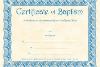 Baptism Certificate – Parchment inside Best Christian Baptism Certificate Template