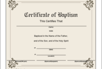 Baptism Certificate Printable Certificate | Printable with Quality Baptism Certificate Template Download