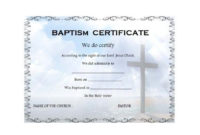 Baptism Certificate Template 14 In 2020 | Certificate in Unique Baptism Certificate Template Word 9 Fresh Ideas