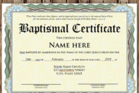 Baptism Certificate Template – Microsoft Word Editable File – Printable  Certificate Template – Instant Download with regard to Fresh Baptism Certificate Template Word