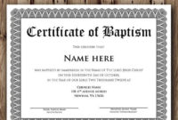 Baptism Certificate Template – Microsoft Word Editable throughout Baptism Certificate Template Word 9 Fresh Ideas