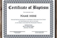 Baptism Certificate Word Editable Template , Selecting for Quality Baptism Certificate Template Download