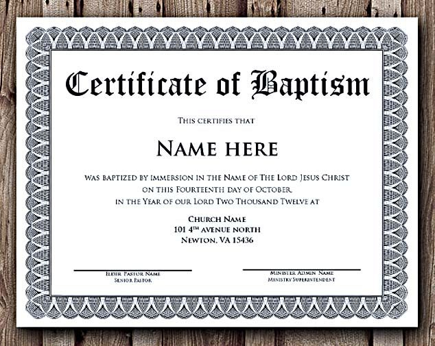 Baptism Certificate Word Editable Template , Selecting pertaining to Fresh Baptism Certificate Template Word