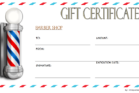 Barber Gift Voucher Template Free 1 | Barber Gifts, Voucher for Barber Shop Certificate Free Printable 2020 Designs