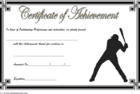 Baseball Certificate Of Achievement Free Printable 7 In 2020 for Baseball Achievement Certificate Templates