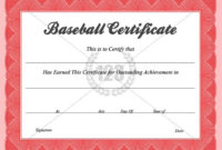 Baseball Certificate Templates Baseball Award Certificate with Quality Baseball Award Certificate Template