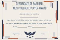 Baseball Mvp Certificate: 10 Templates To Customize Online for Mvp Certificate Template