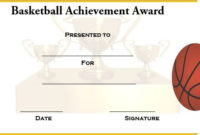 Basketball Achievement Certificate Templates | Certificate within Basketball Achievement Certificate Templates