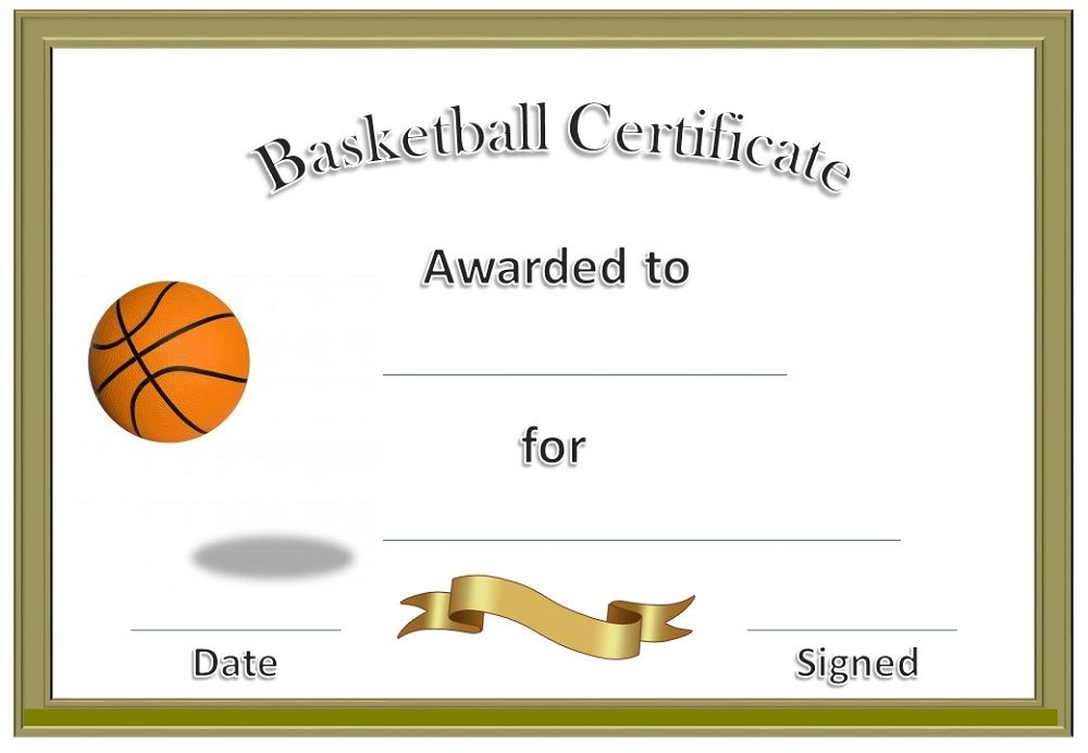 Basketball Award Certificate To Print | Basketball Awards throughout Basketball Gift Certificate Templates