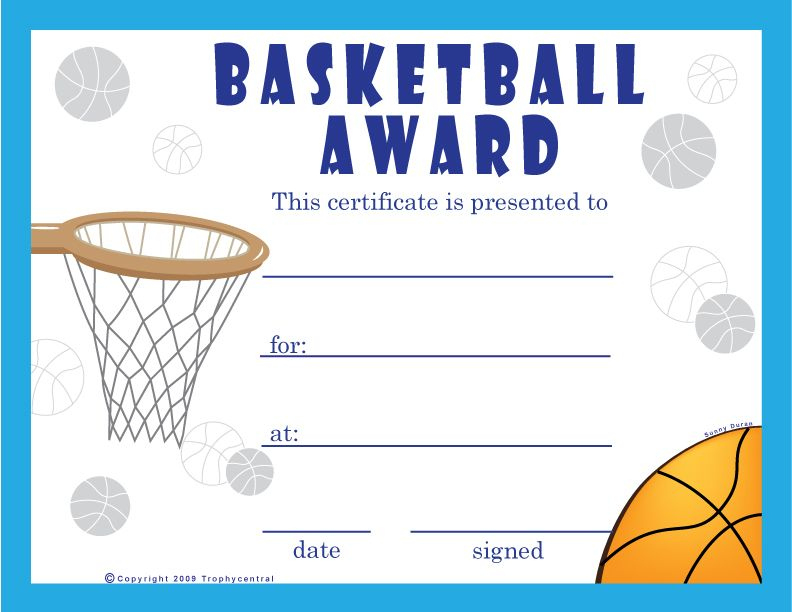 Basketball Certificate Template | Free Basketball inside Unique Basketball Certificate Template