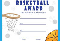 Basketball Certificate Template In 2020 | Free Basketball for Best Basketball Certificate Templates