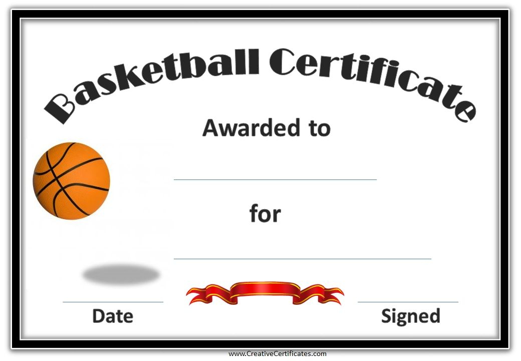 Basketball Certificates | Basketball Awards, Basketball in Fresh Basketball Achievement Certificate Templates