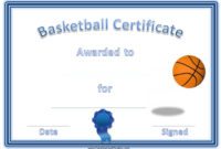 Basketball Certificates | Basketball Awards, Free Basketball intended for Best 7 Basketball Achievement Certificate Editable Templates