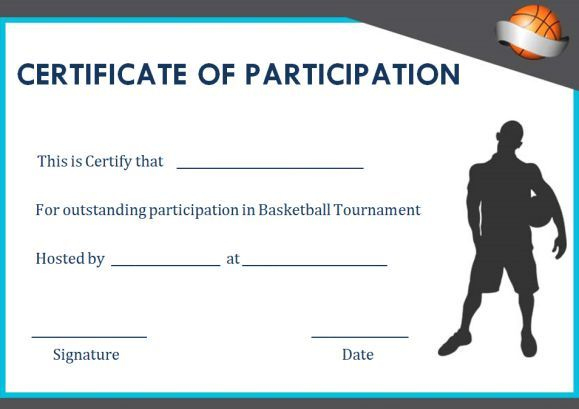 Basketball Participation Certificate: 10+ Free Downloadable for Fresh Basketball Camp Certificate Template