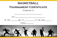 Basketball Tournament Certificate Template | Certificate in Basketball Tournament Certificate Template