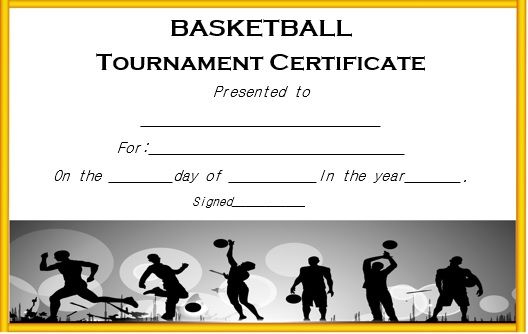 Basketball Tournament Certificate Template | Certificate regarding Unique Basketball Tournament Certificate Template Free