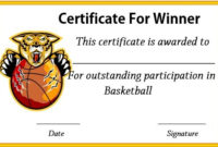 Basketball Winner Certificate | Templates Printable Free throughout New Baby Shower Game Winner Certificate Templates