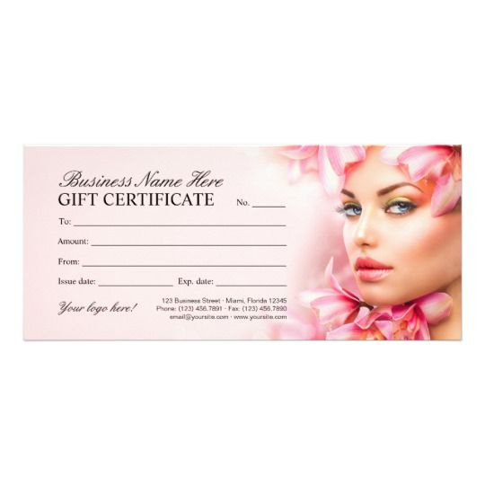 Beauty Salon Gift Certificate | Spa Gift Cards | Zazzle regarding Unique Beauty Salon Gift Certificate