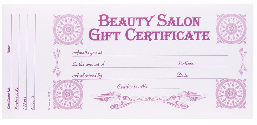 Berkeley Beauty Company Inc Beauty Salon Gift Certificate within Beauty Salon Gift Certificate