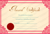 Best Achievement Award Certificate Template with Best Employee Award Certificate Templates