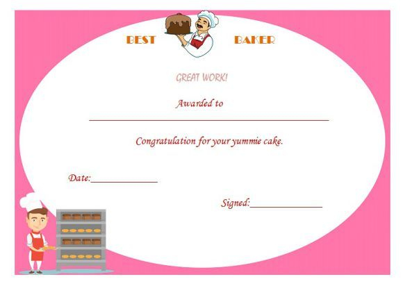 Best Baker Certificate | Cake Competition, Cake, Bake Off inside Bake Off Certificate Templates