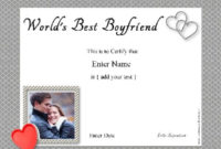 Best Boyfriend Award – Free Customization with regard to New Best Boyfriend Certificate Template