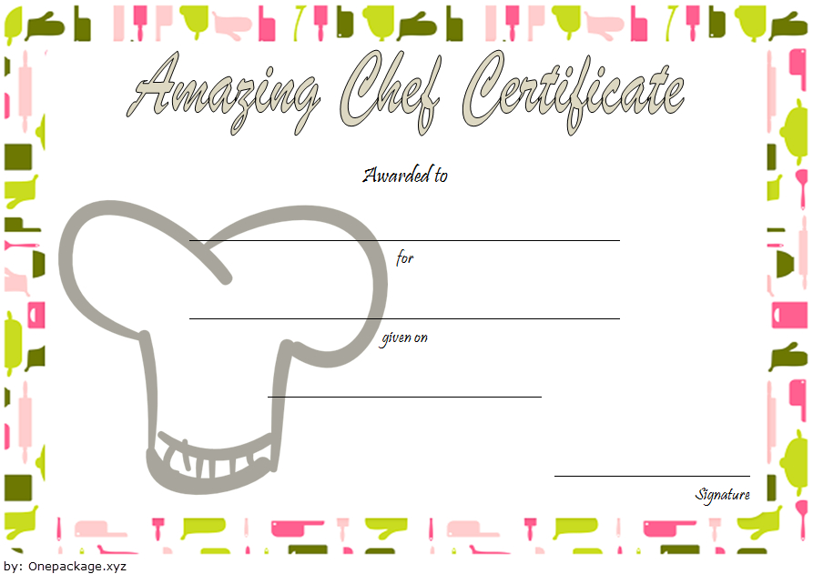 Best Chef Certificate Template Free Printable 1 inside Best Chef Certificate Template Free Download 2020