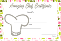 Best Chef Certificate Template Free Printable 1 with regard to Certificate Of Cooking 7 Template Choices Free