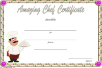 Best Chef Certificate Template Free Printable 3 pertaining to Certificate Of Cooking 7 Template Choices Free