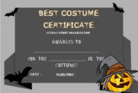 Best Costume Certificate Template | Certificate Templates for Unique Best Costume Certificate Printable Free 9 Awards