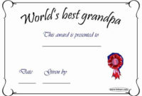 Best Dad Certificate Free Printable Fresh Printable Worlds inside Fresh Best Dad Certificate Template