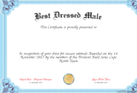 Best Dressed Award Certificate – Fashion Dresses inside Fresh Best Dressed Certificate