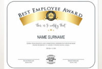 Best Employee Award, Employee Award Template, Editable Logo, Printable  Award, Elegant Employee Award, Employee Of Month, Employee Awards throughout New Best Employee Award Certificate Templates