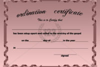 Best Ordination #Certificate #Templates | Certificate pertaining to Unique Ordination Certificate Templates