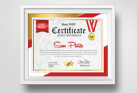 Best Performance Certificate Templatedesignhub regarding Best Performance Certificate Template