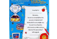 Best Teacher Certificate within New Best Teacher Certificate