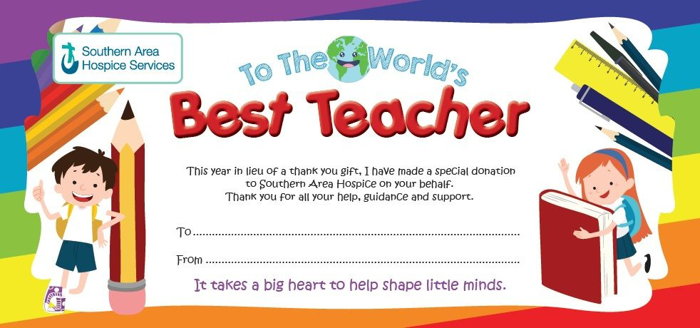 Best Teacher Gift Certificate inside Best Teacher Certificate