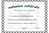 Best Volunteer Certificate Templates Download | Certificate for Quality Volunteer Award Certificate Template