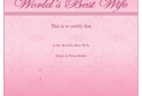 Best Wife Certificate Template Download Printable Pdf inside Fresh Best Wife Certificate Template
